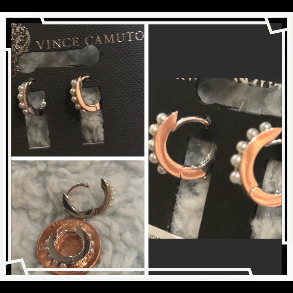 Vince Camuto || Pearl Hoop Earrings